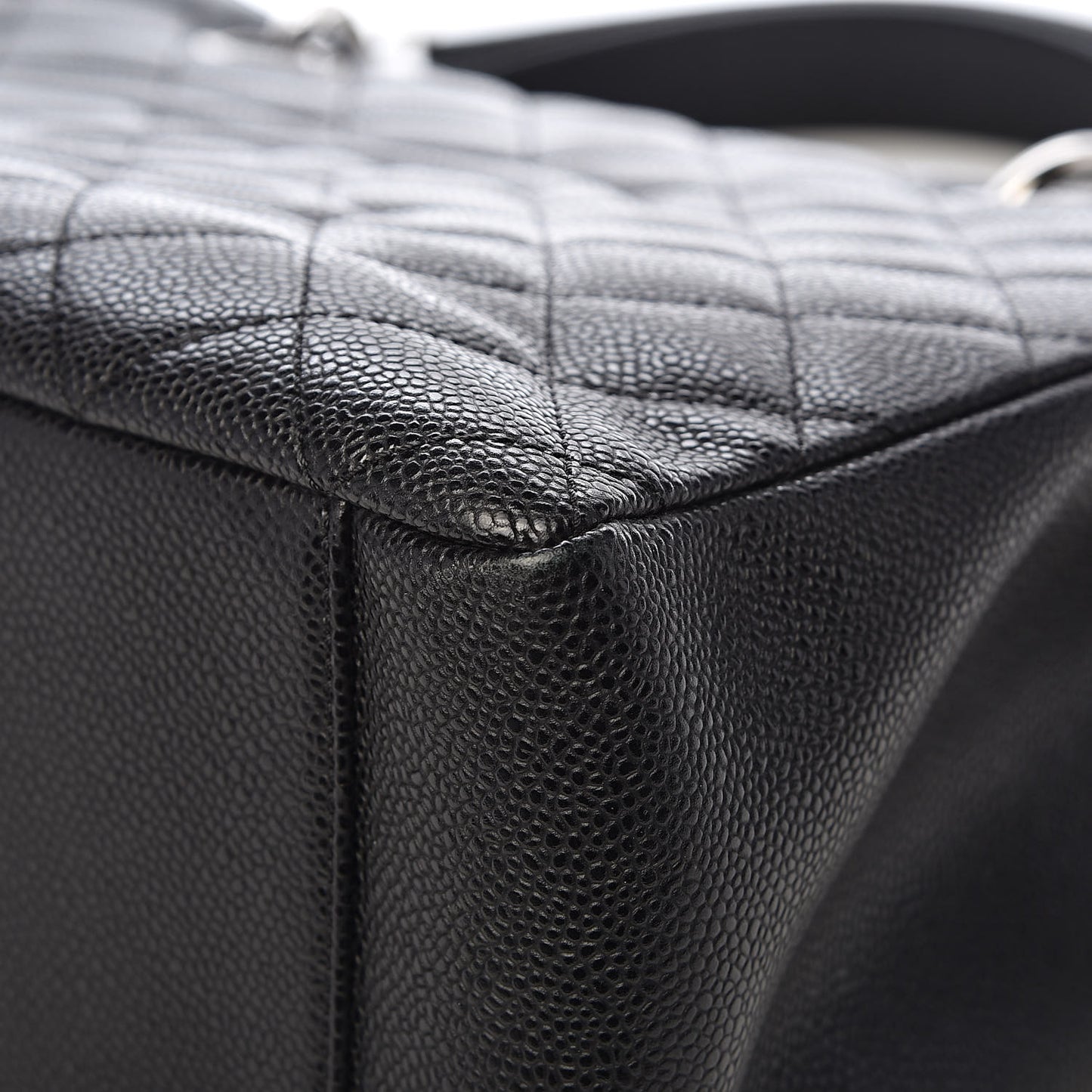 Caviar Quilted Grand Shopping Tote GST Black