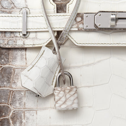 Hermes Matte Niloticus Crocodile Himalaya Birkin 30 Blanc 8 of 15