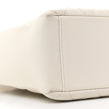 Chanel Caviar Quilted Petit Shopping Tote PST White 9 of 15