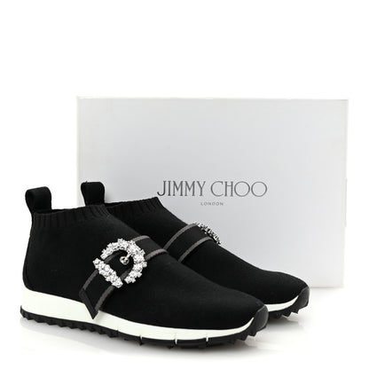 Jimmy Choo Knit Crystal Cheri Oakland Sneaker 37 Black 10 of 10