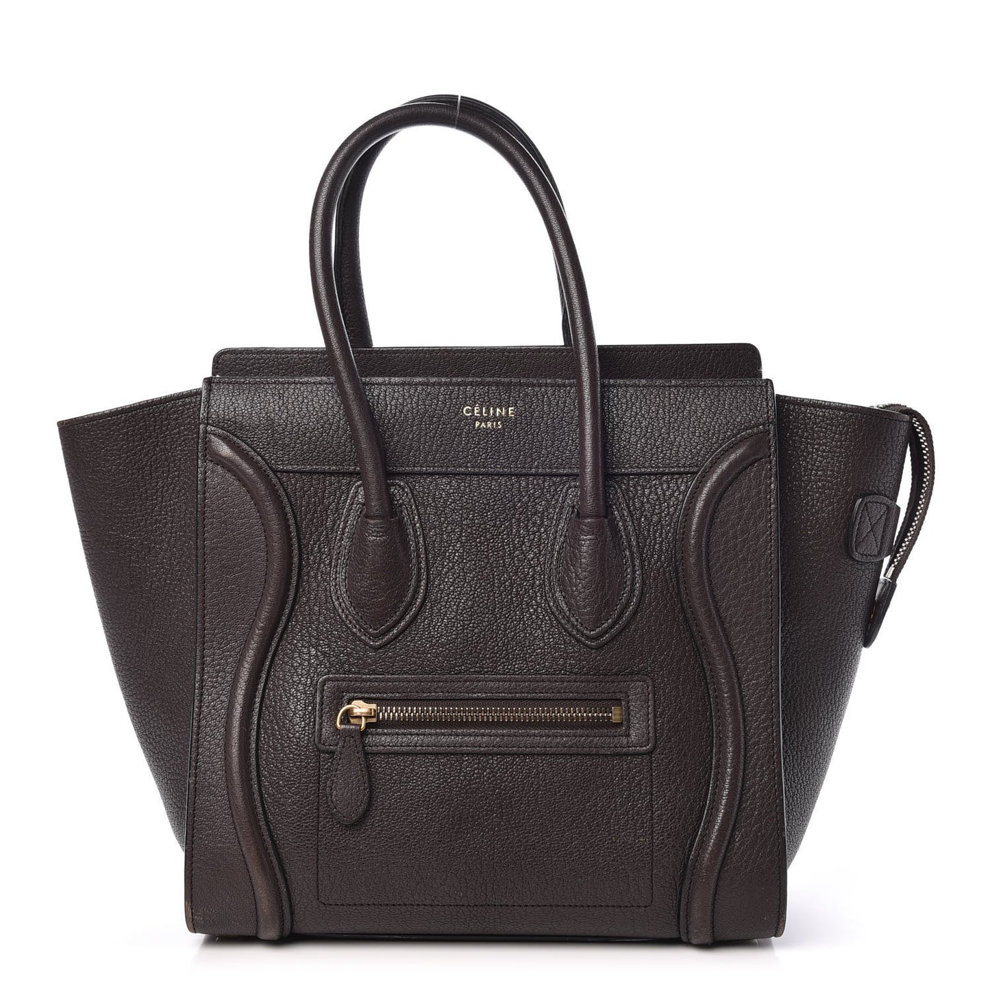 Goatskin Micro Luggage Dark Taupe