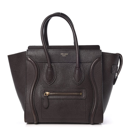 Celine Goatskin Micro Luggage Dark Taupe 1 of 18