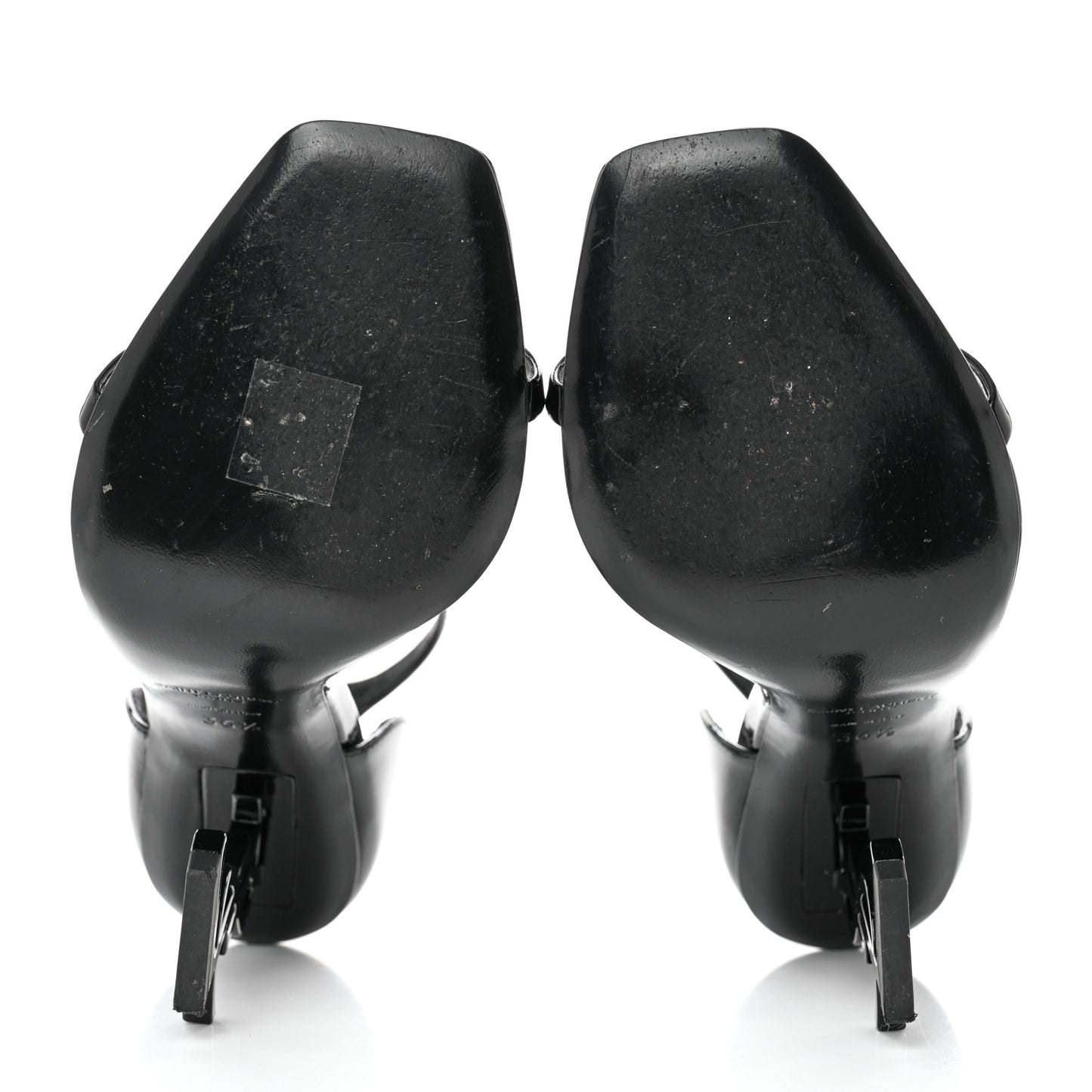 Patent Calfskin Opyum Sandals 36.5 Black