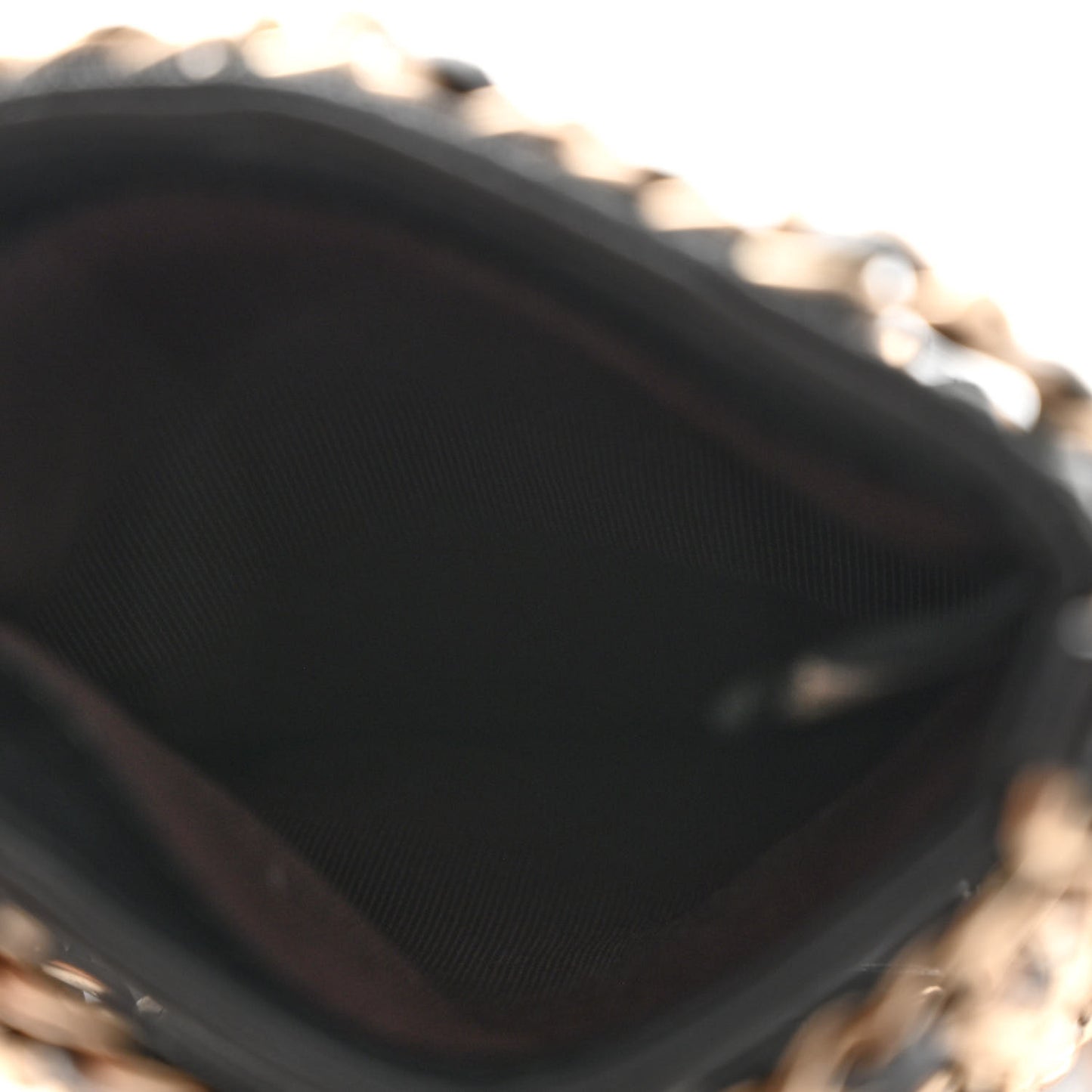 Lambskin Tech Me Out Clutch With Chain Black