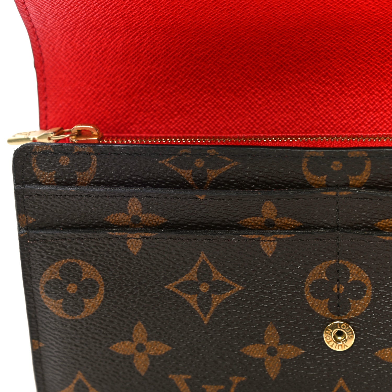 Louis Vuitton Monogram Sarah Wallet NM Coquelicot 8 of 11