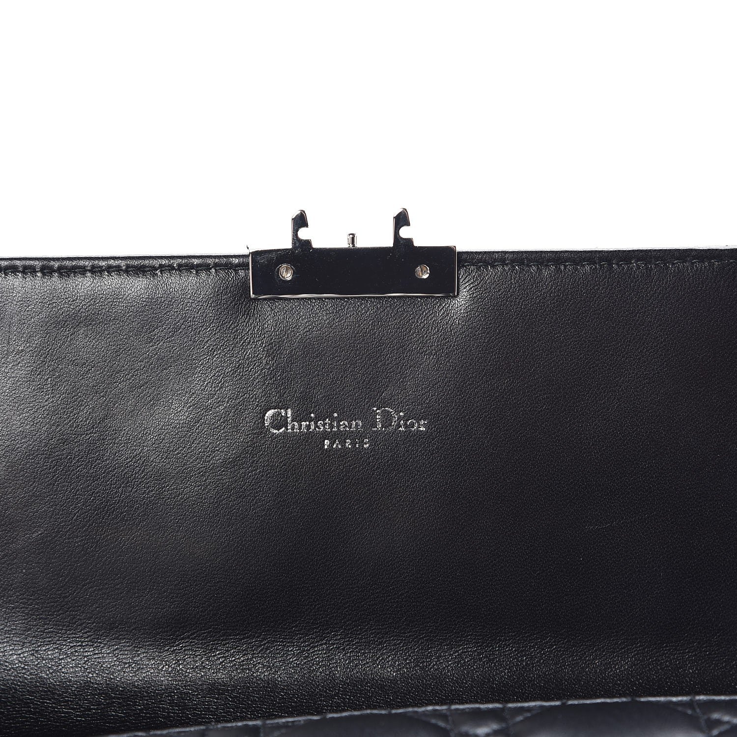 Christian Dior Lambskin Cannage Miss Dior Promenade Pouch Black 6 of 8