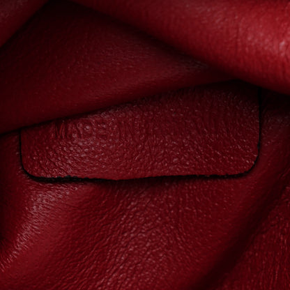 Burberry Signature Grain Calfskin Check Embossed Small Canterbury Tote Red 7 of 11