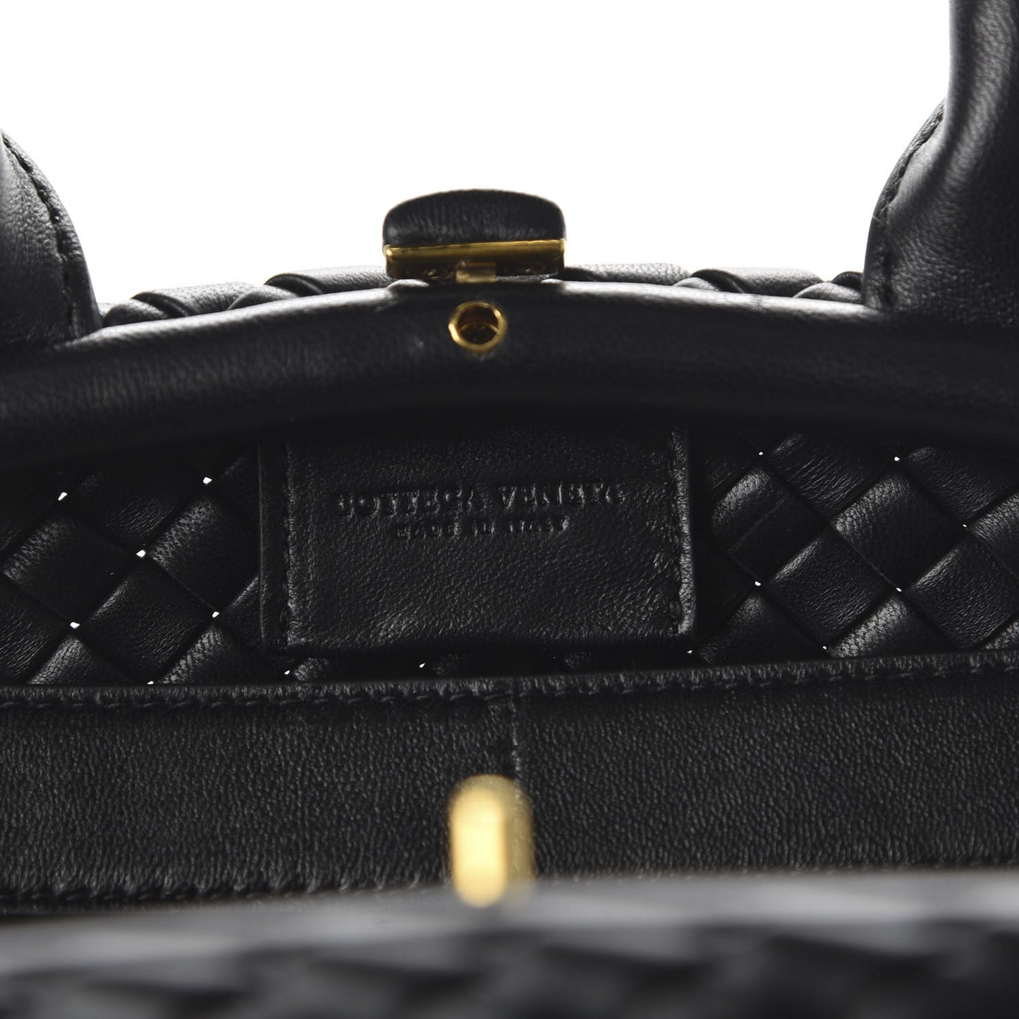 Nappa Intrecciato Small Padded The Handle Black