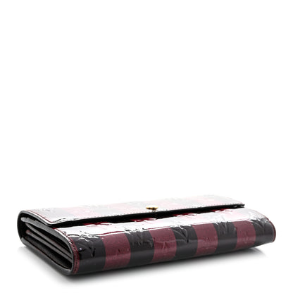 Louis Vuitton Vernis Rayures Sarah Wallet Amarante 4 of 13