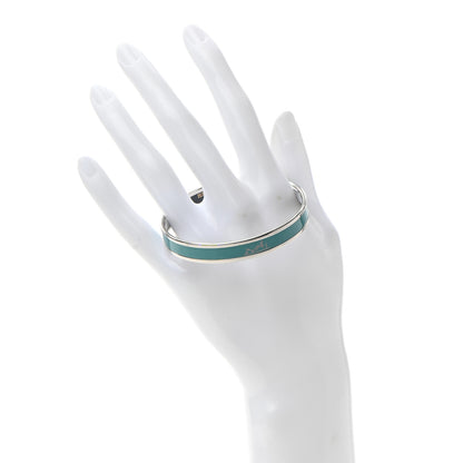 Hermes Enamel Printed Narrow Caleche Bracelet 70 Malachite 2 of 6