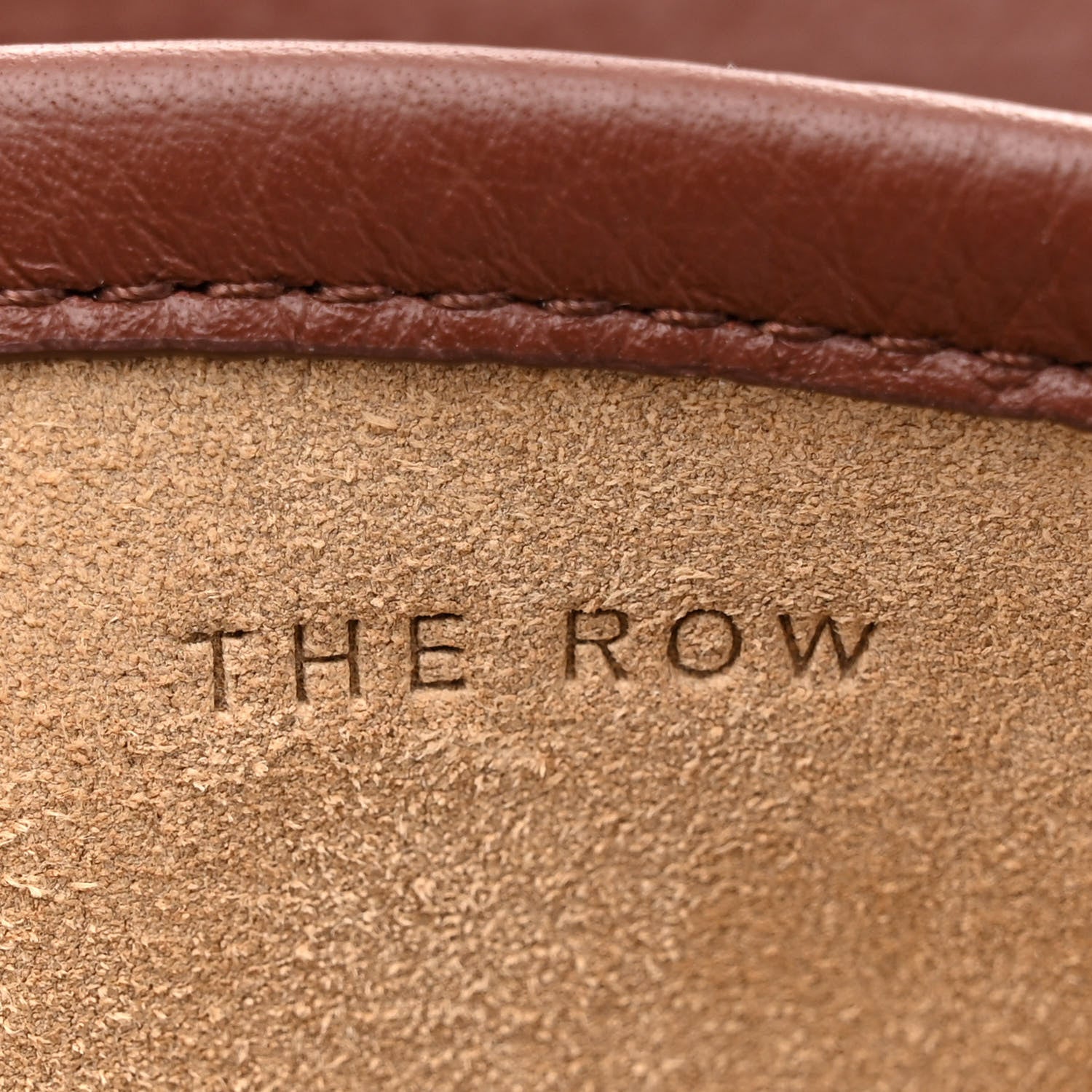 The Row Grained Calfskin Medium N/S Park Tote Burnt Wood 6 of 10
