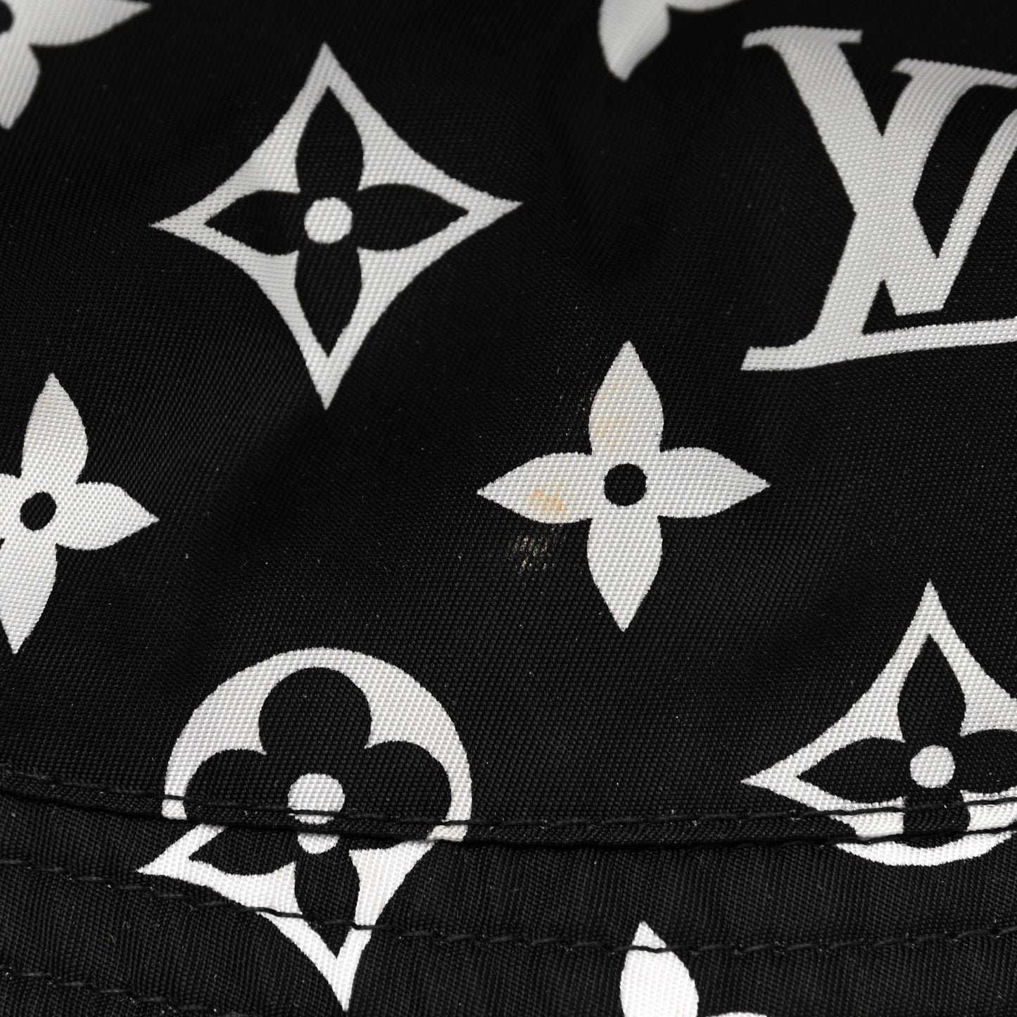 Nylon Monogram Reversible Bob Bucket Hat M Black White