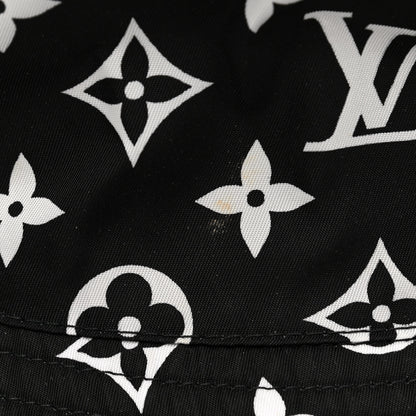 Louis Vuitton Nylon Monogram Reversible Bob Bucket Hat M Black White 15 of 17