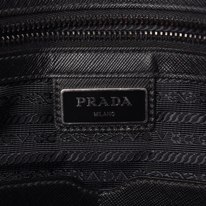 Prada Tessuto Nylon Saffiano Metal Triangle Logo Work Bag Black 6 of 34