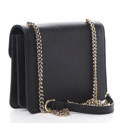 Gucci Dollar Calfskin Small Interlocking G Shoulder Bag Black 3 of 12