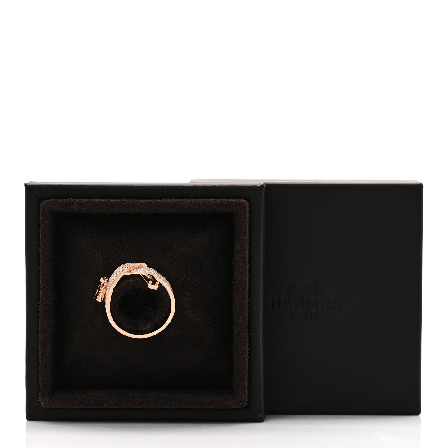 18K Rose Gold Diamond Kelly Gavroche Ring 52 6