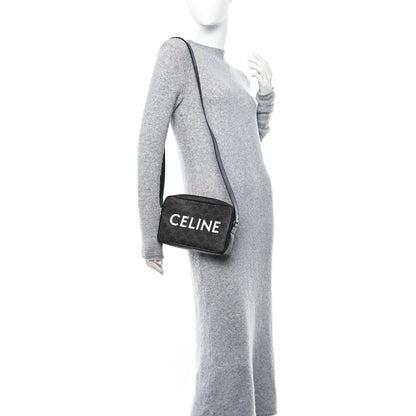Celine Triomphe Canvas Medium Messenger Bag Black 2 of 10