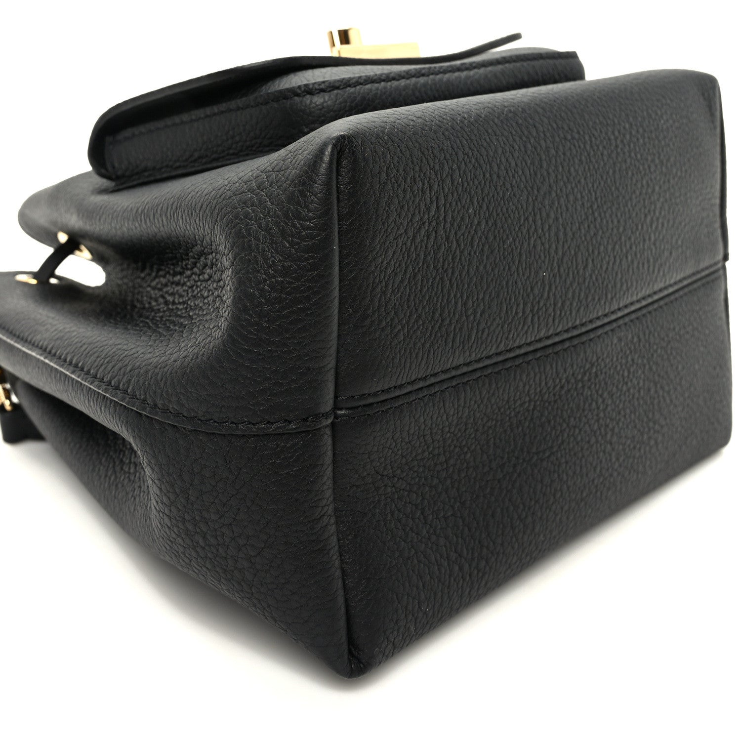 Louis Vuitton Calfskin Lockme Bucket MM Black 8 of 9