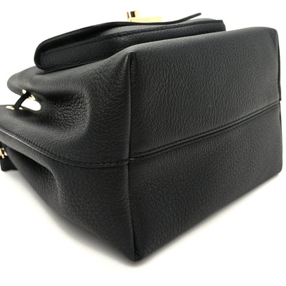 Louis Vuitton Calfskin Lockme Bucket MM Black 8 of 9