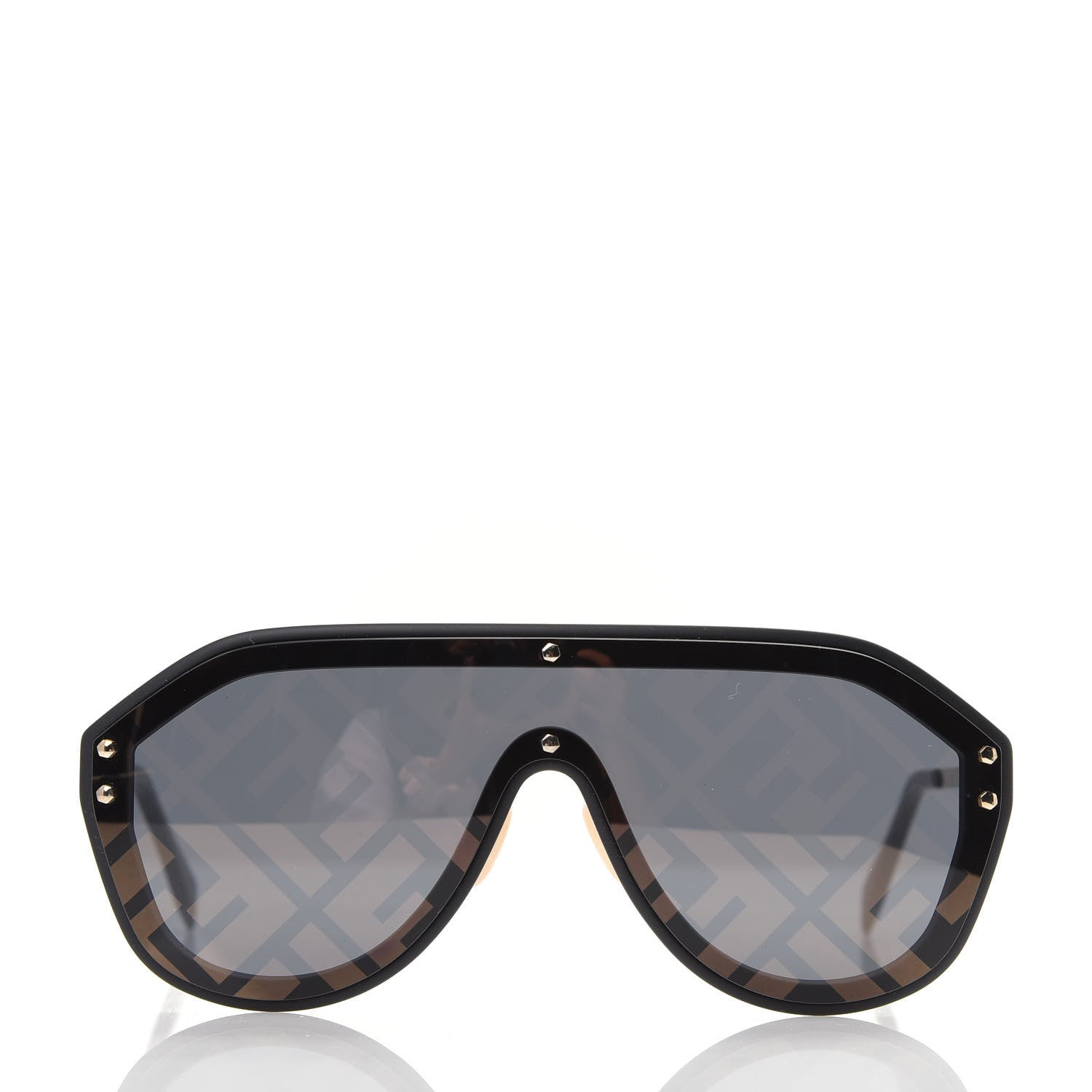 Fendi FF Fabulous Shield Sunglasses FF M0039/G/S Black 2 of 7