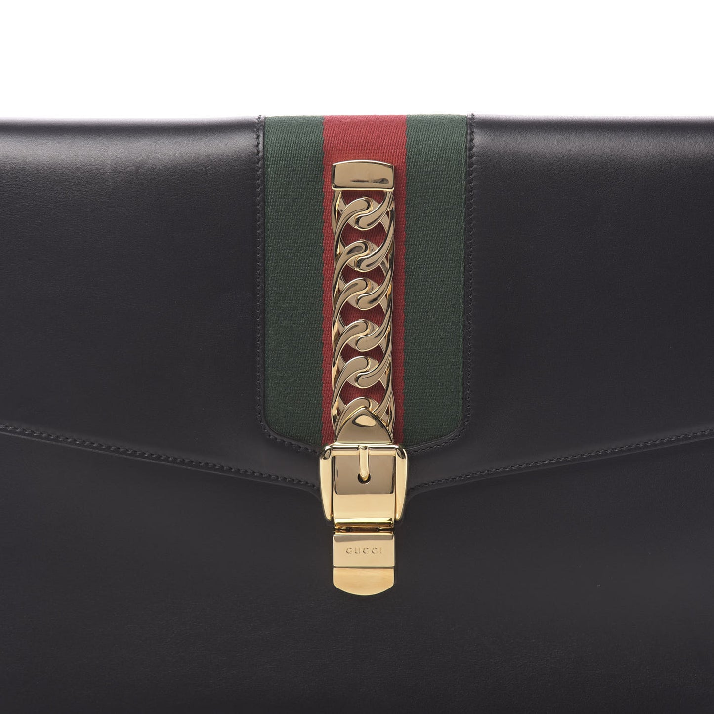 Calfskin Maxi Sylvie Clutch Black