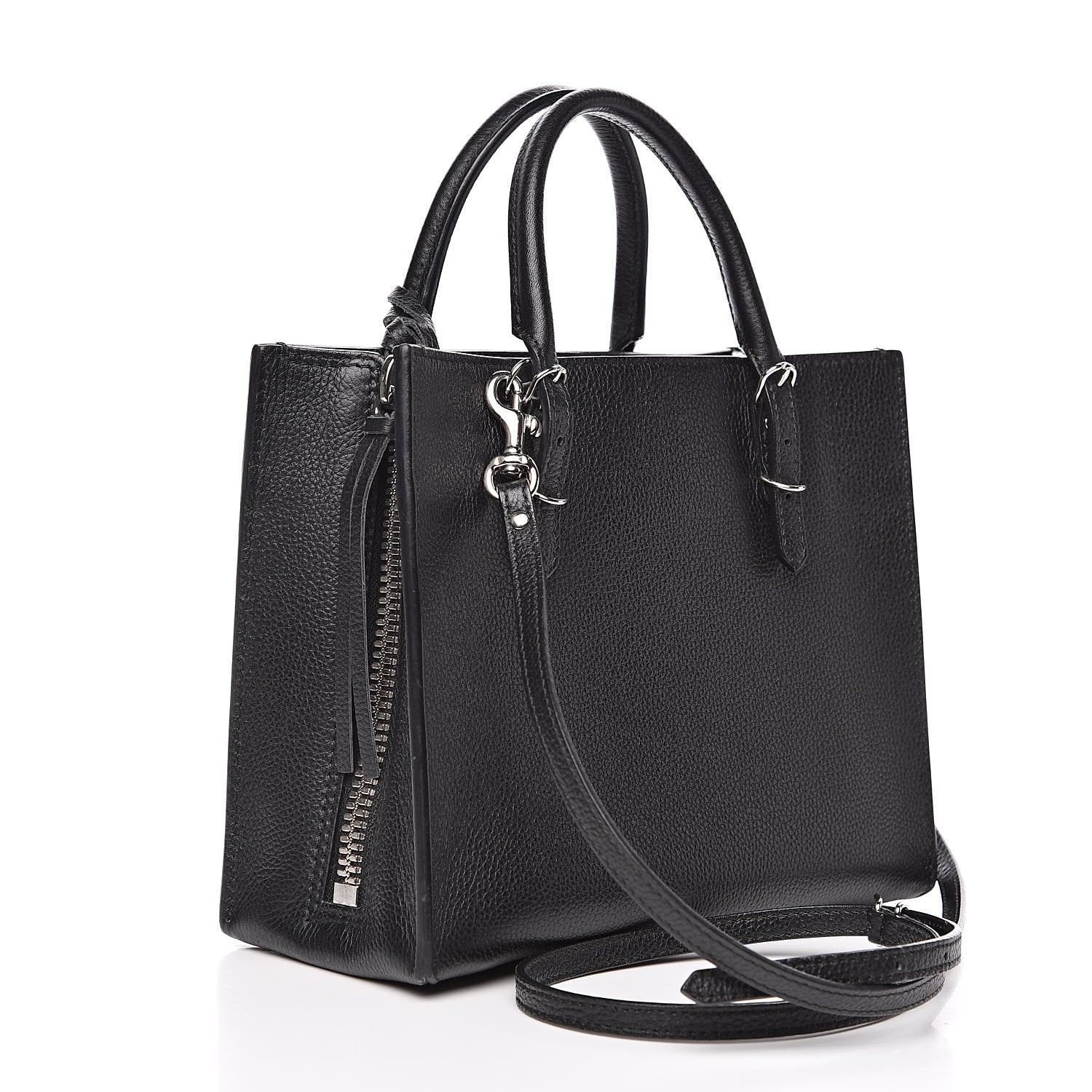 Balenciaga Grained Calfskin Papier Mini A4 Zip Around Tote Black 3 of 11