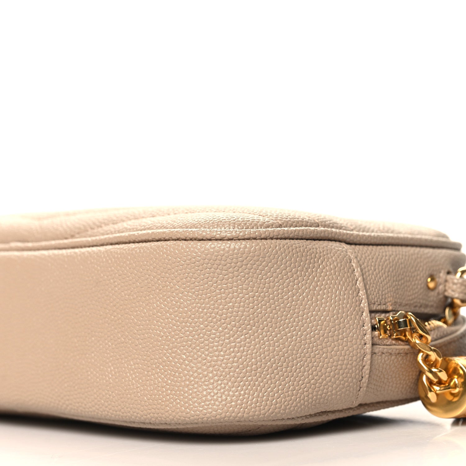 Saint Laurent Grain De Poudre Matelasse Monogram Mini Lou Camera Bag Dark Beige 10 of 10