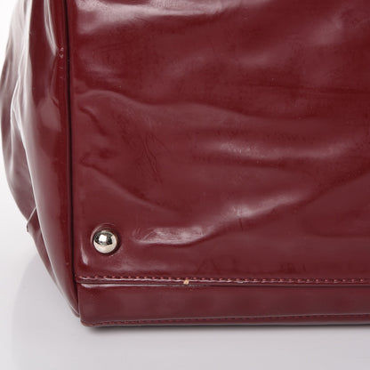 Chanel Vinyl Coco Ming Tote Burgundy 10 of 12