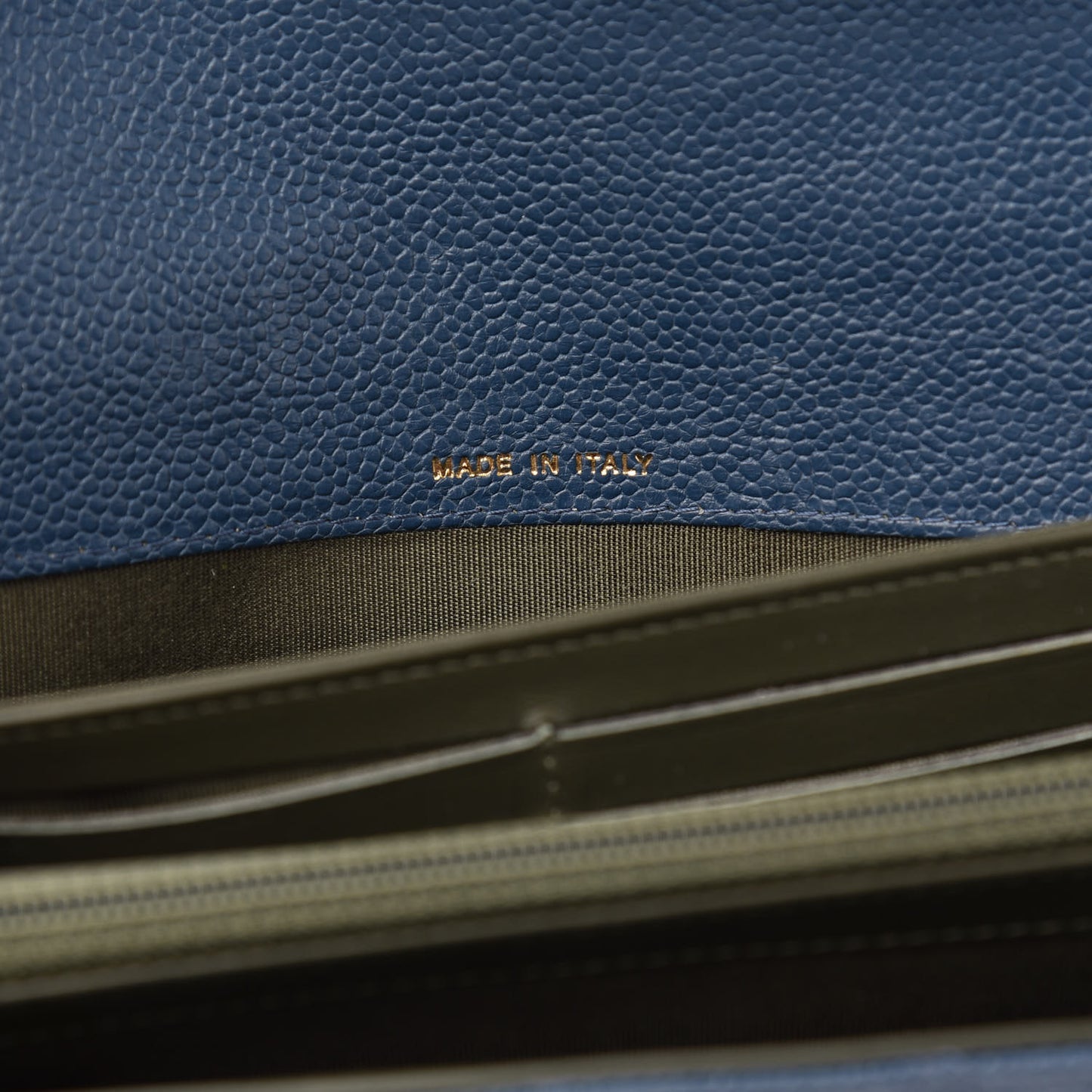 Caviar Quilted Boy Flap Wallet Blue