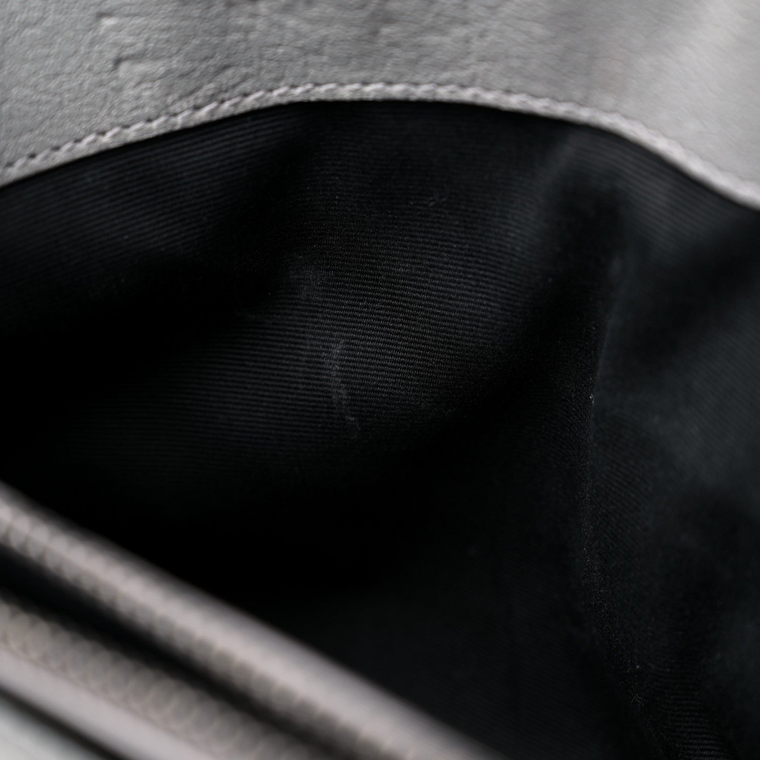 Saint Laurent Sheepskin Matelasse Chevron Monogram Medium College Bag Granite 12 of 16