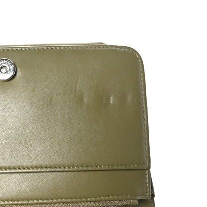 Chanel Calfskin Crystal Studded Boy Wallet On Chain WOC Khaki 12 of 12