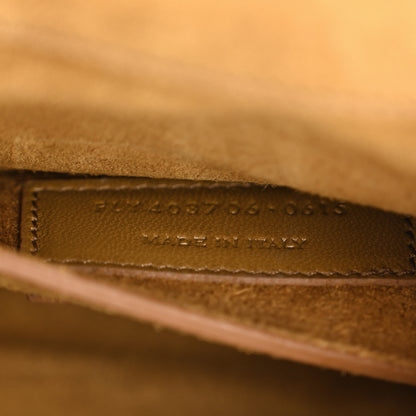 Saint Laurent Suede Fringe Small Monogram Satchel Light Ocre 7 of 10