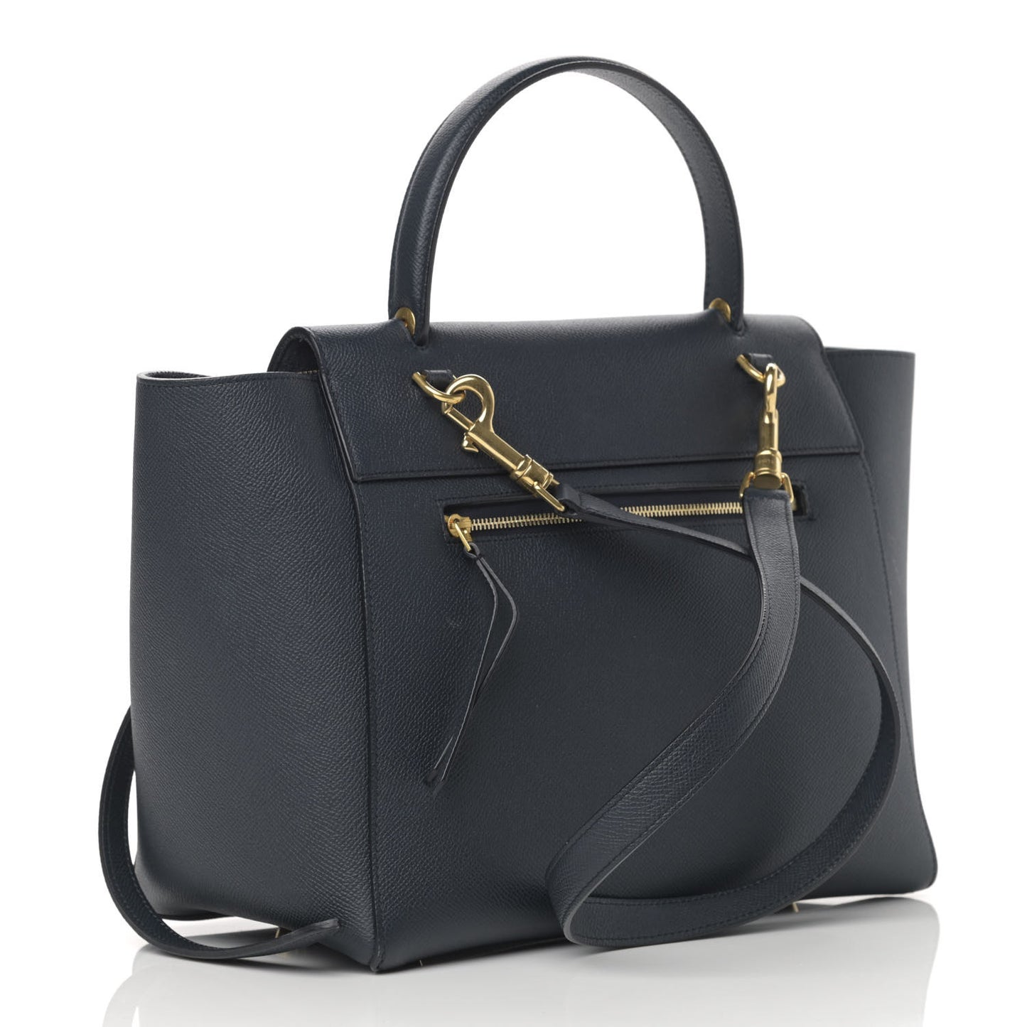 Grained Calfskin Mini Belt Bag Grey