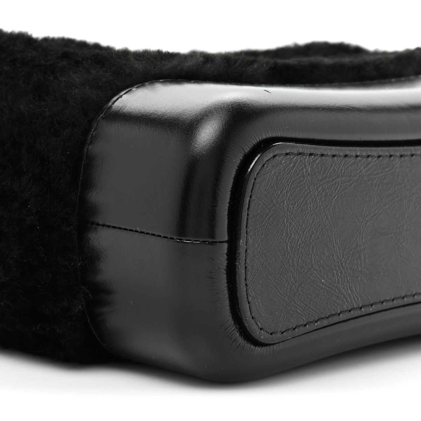 Shearling Small Gabrielle Hobo Black