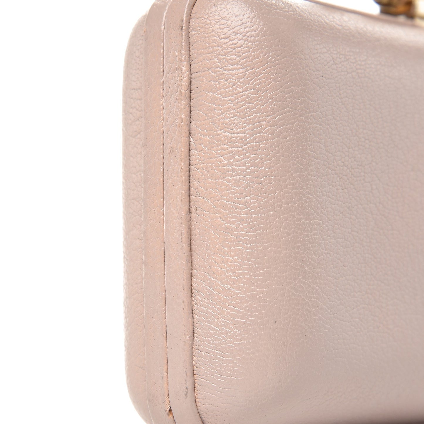 Sugar Goatskin Obsedia Minaudiere Clutch Nude Pink
