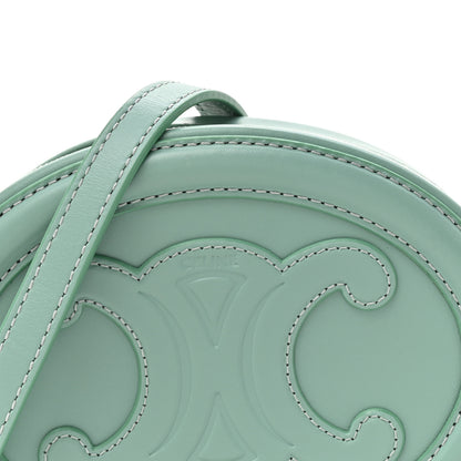 Celine Smooth Calfskin Cuir Small Triomphe Oval Crossbody Purse Ice Mint 7 of 9