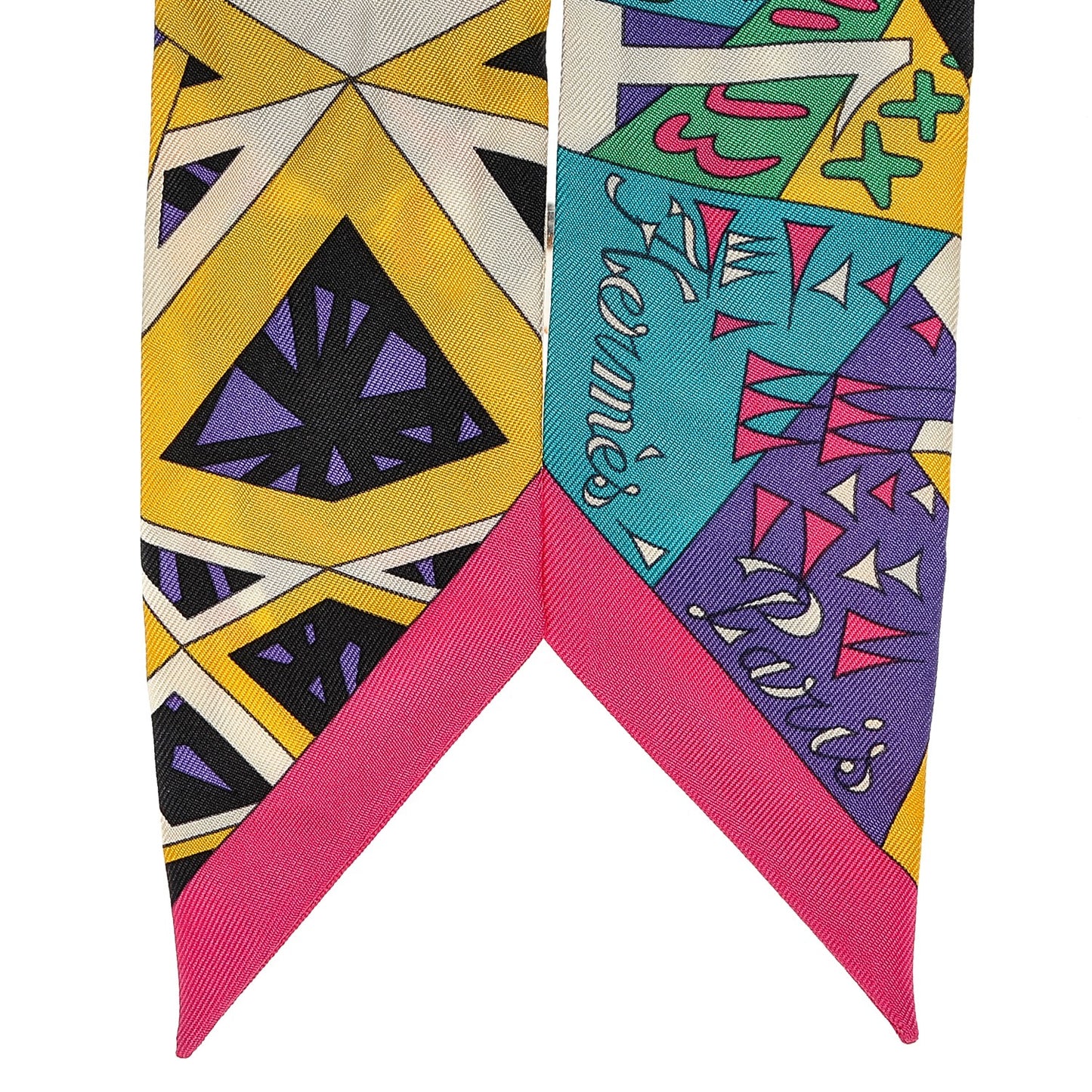 Silk Le Nombre D'Or Twilly Rose Vif Vert Jaune
