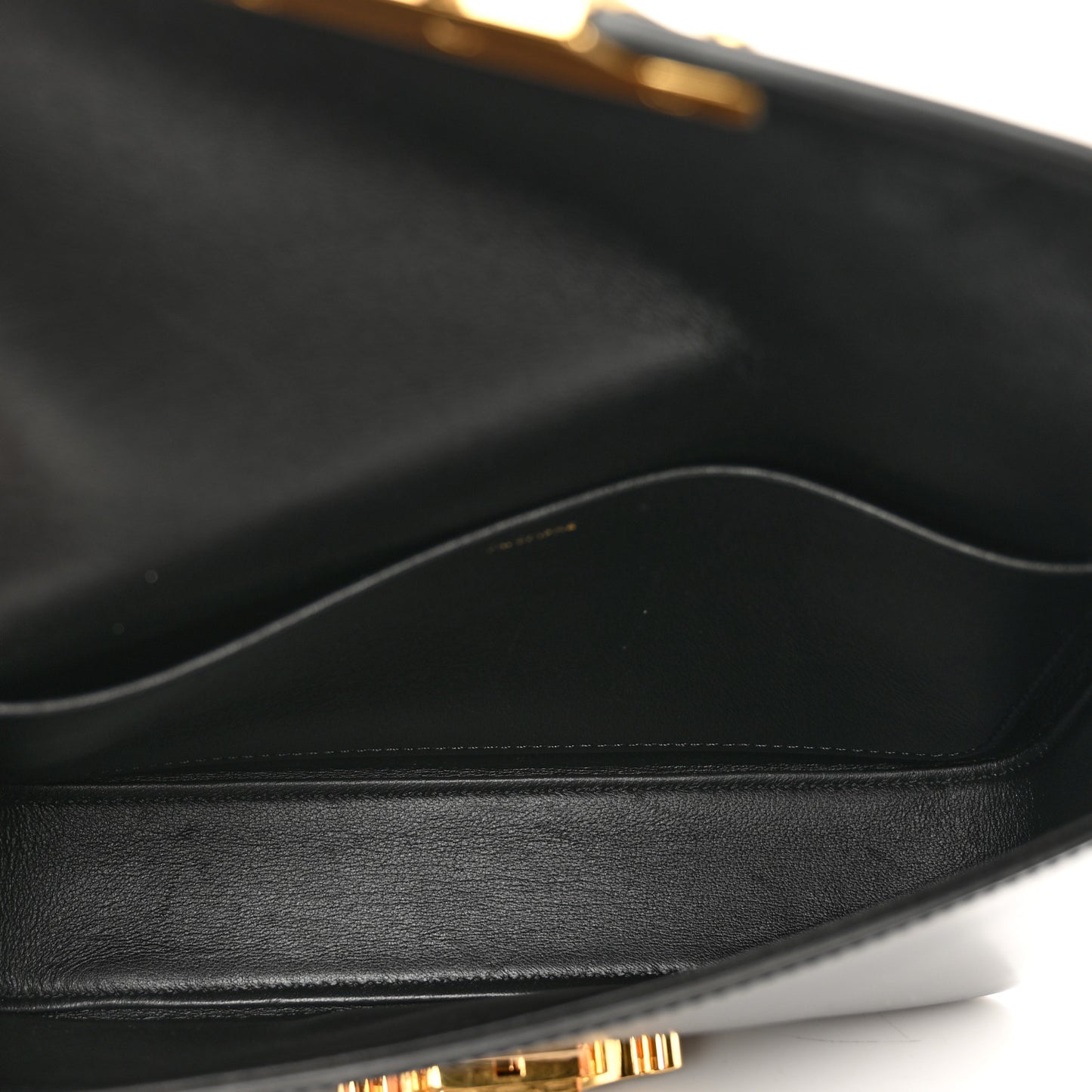 Shiny Calfskin Triomphe Shoulder Bag Black