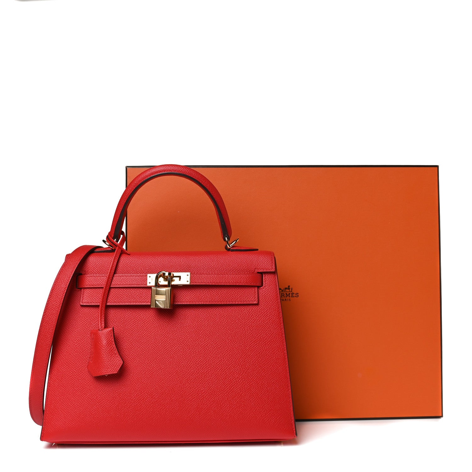 Hermes Epsom Kelly Sellier 25 Rouge De Coeur 16 of 16