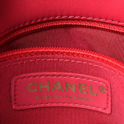 Chanel Patent Goatskin Quilted Small 3 Pocket Accordion Flap Red 6 of 10