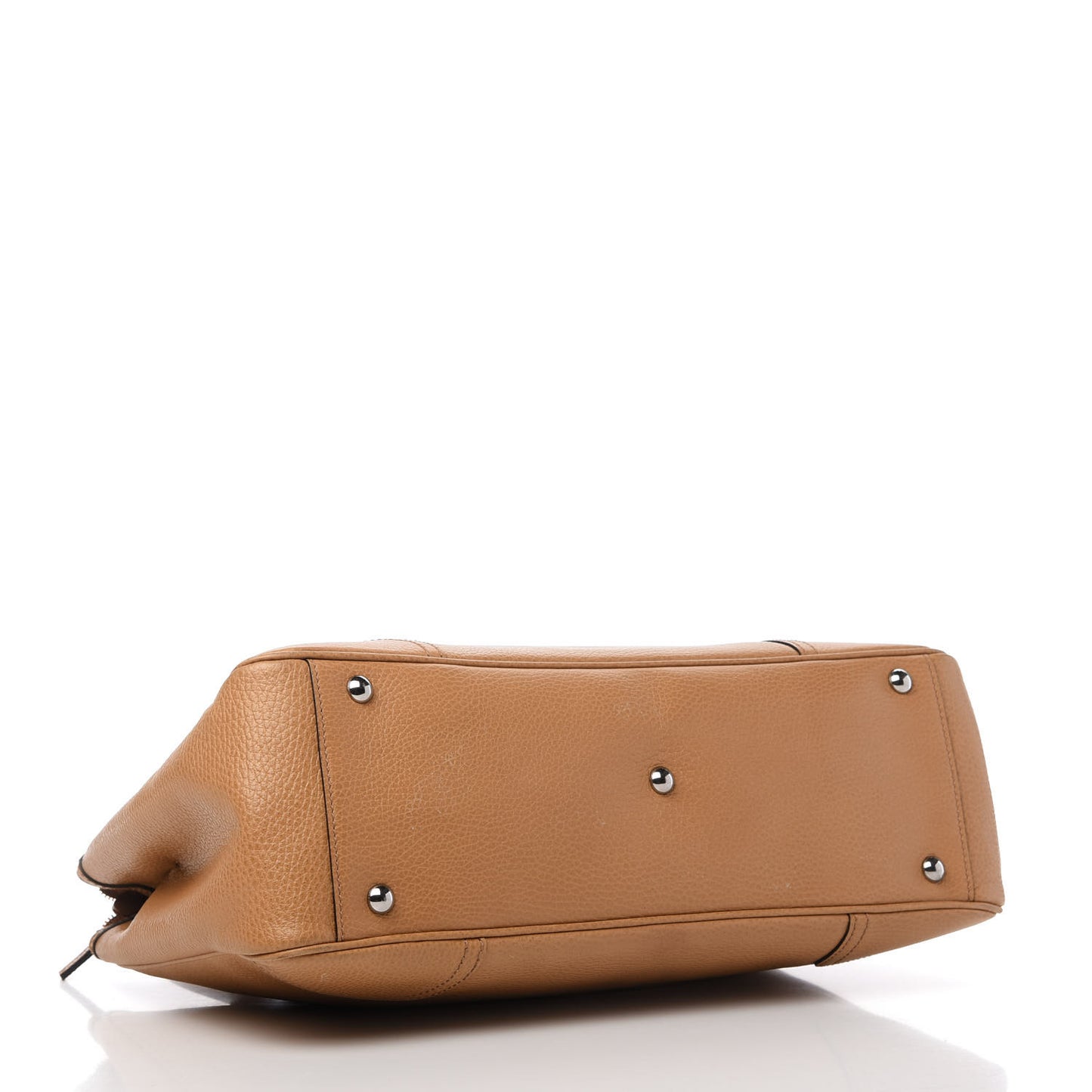Pebbled Calfskin Medium Princy Tote Beige