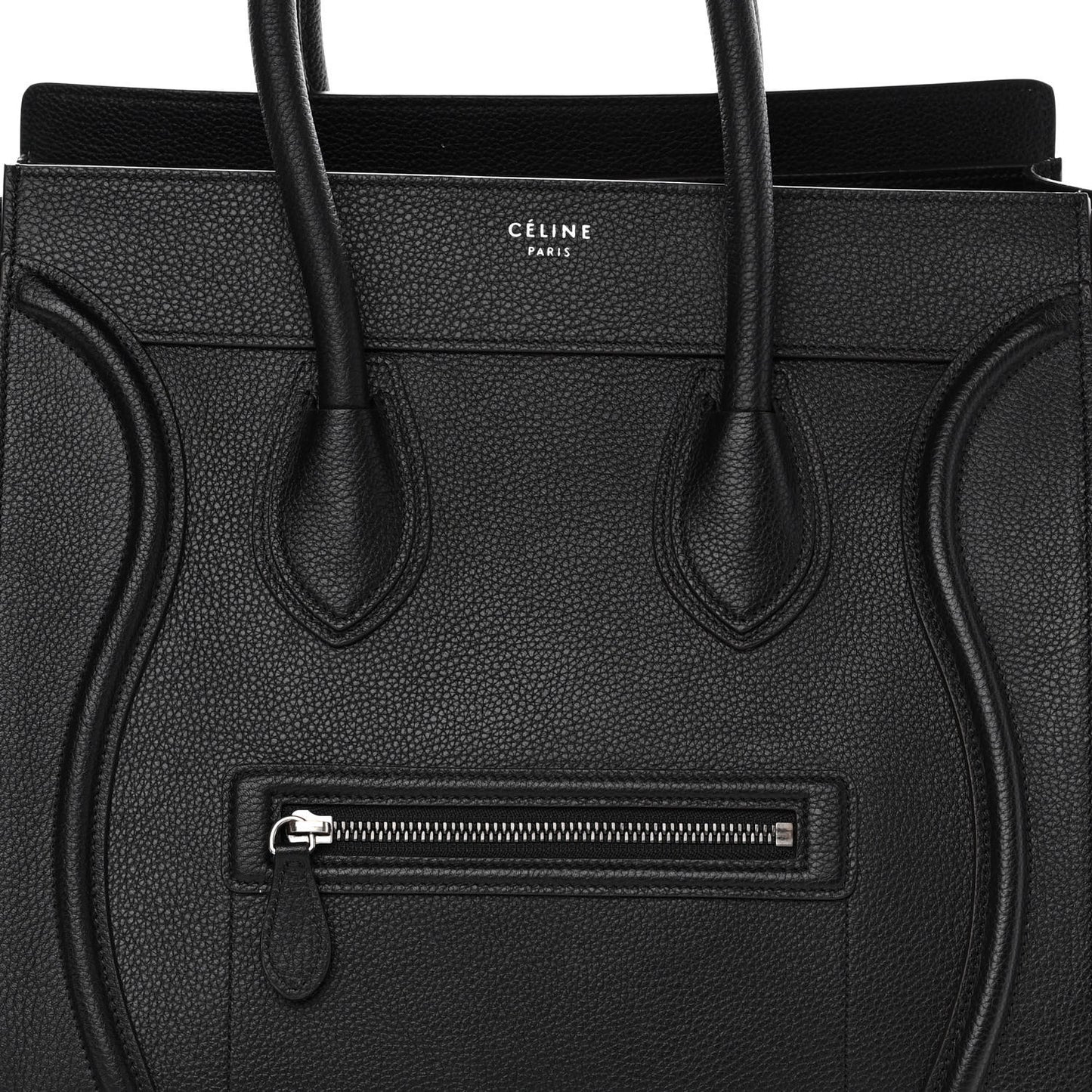 Drummed Calfskin Mini Luggage Black