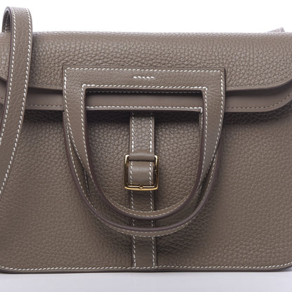 Hermes Taurillon Clemence Halzan 25 Etoupe 9 of 12