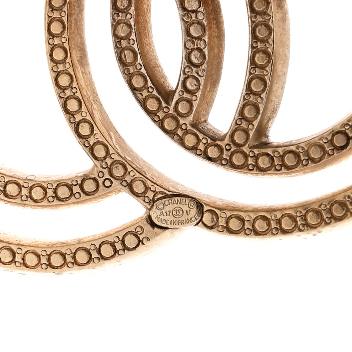 Chanel Crystal CC Brooch Gold 4 of 4