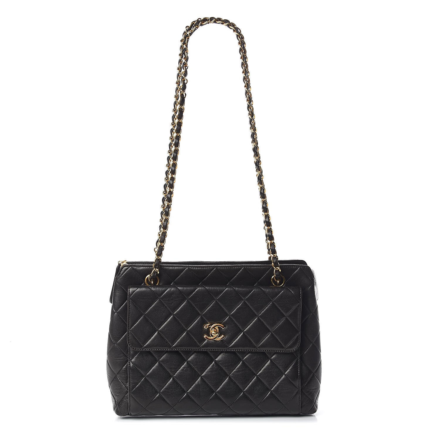 Chanel Lambskin Quilted Shoulder Bag Black 1 of 16