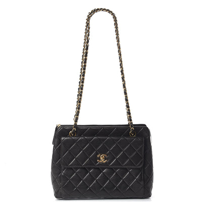 Chanel Lambskin Quilted Shoulder Bag Black 1 of 16