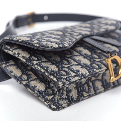 Christian Dior Oblique Saddle Belt Bag Blue 9 of 10
