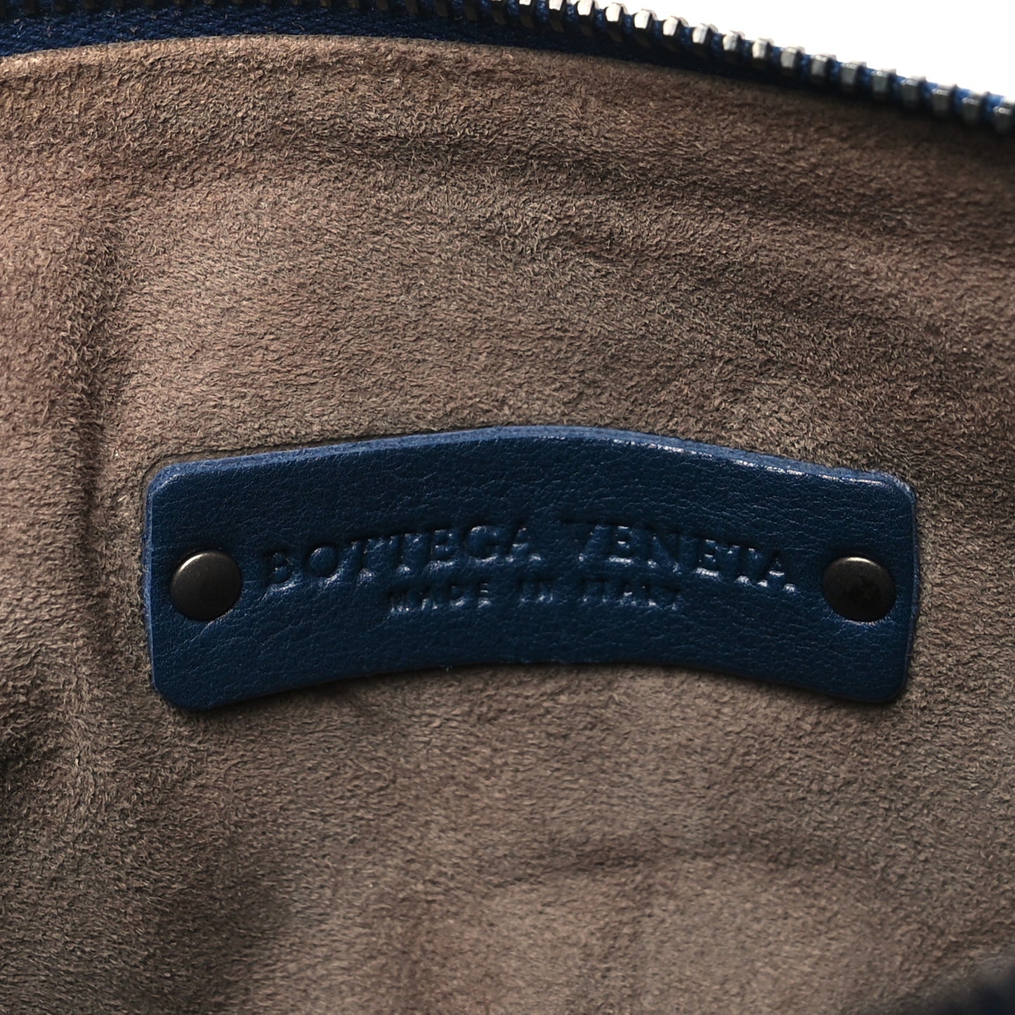 Nappa Intrecciato Multipocket Shoulder Bag Blue