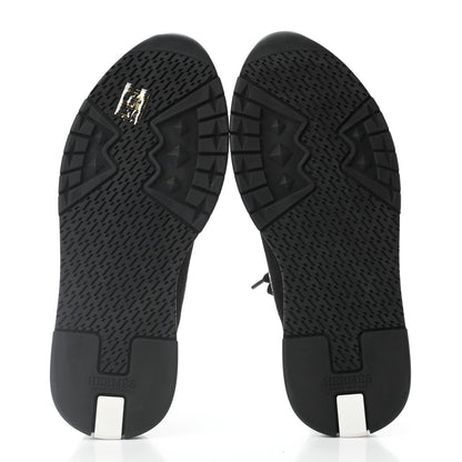 Hermes Neoprene Suede Sneakers 40.5 Black White 5 of 8