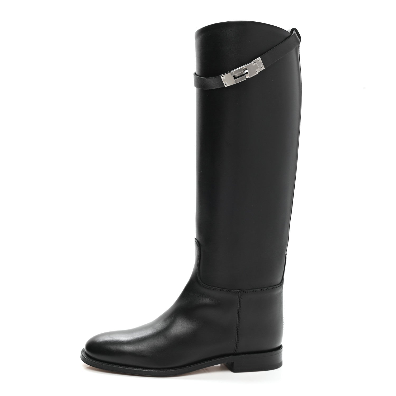 Hermes Box Kelly Jumping Boots 37 Black 1 of 9